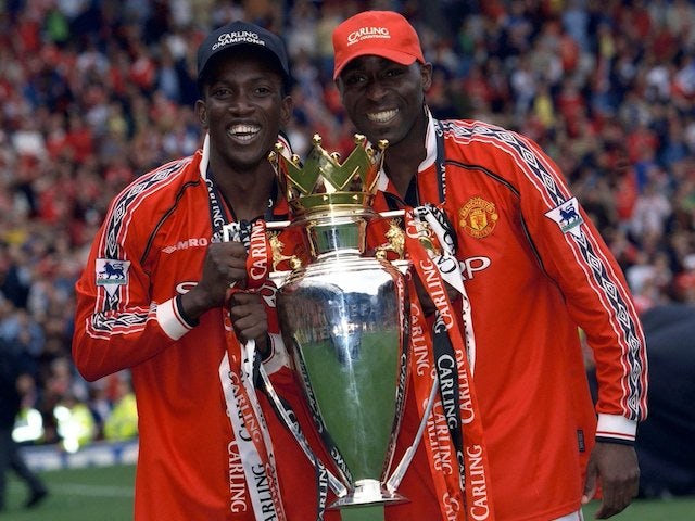 Dwight Yorke and Andy Cole pictured together in 1999