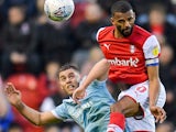 Rotherham United's Michael Ihiekwe in action with Accrington Stanley's Dion Charles on November 16, 2019