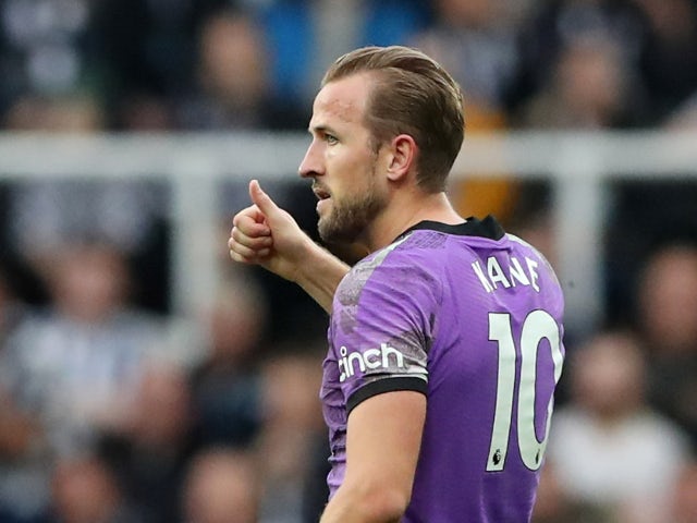 Harry Kane in action for Tottenham Hotspur in October 2021