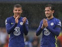 Mason Mount and Ben Chilwell after Chelsea's win over Southampton on October 2.