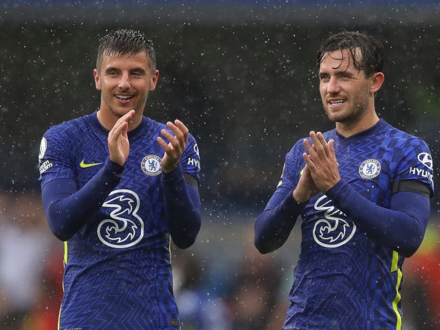 Mason Mount and Ben Chilwell after Chelsea's win over Southampton on October 2.