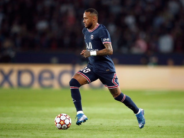 Neymar in action for Paris Saint-Germain in September 2021