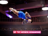Nicola Bartolini in action at the World Artistic Gymnastics Championships on October 23, 2021
