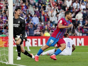 Aguero scores first goal against Real Madrid in Barcelona loss