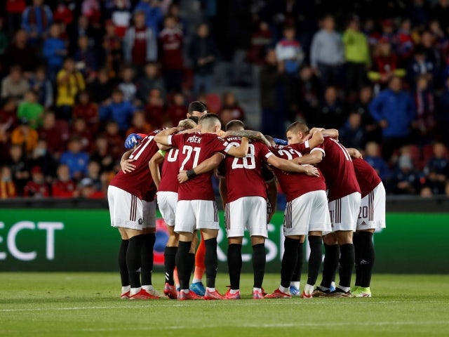 Sparta Prague players pictured on September 30, 2021