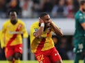Lens' Wesley Said celebrates scoring their first goal on October 24, 2021