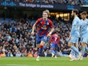 Chelsea loanee Conor Gallagher scores for Crystal Palace against Manchester City on October 30, 2021.