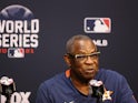 Houston Astros manager Dusty Baker pictured in October 2021