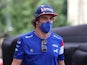 Alpine's Fernando Alonso ahead of the Grand Prix on October 21, 2021