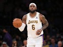 LeBron James in action for the LA Lakers in October 2021