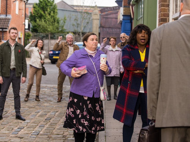 Mary and Aggie on the second episode of Coronation Street on November 3, 2021