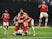 Manchester United's Edinson Cavani celebrates scoring against Tottenham Hotspur on October 30, 2021