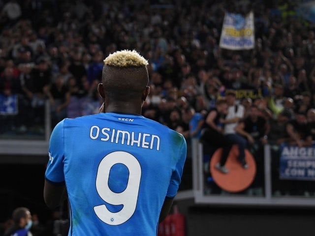 Napoli's Victor Osimhen pictured on October 24, 2021