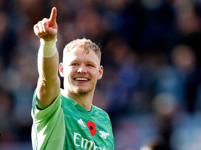 Arsenal goalkeeper Aaron Ramsdale pictured in October 2021