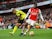 Arsenal's Ainsley Maitland-Niles in action with Watford's Cucho Hernandez in November 2021