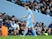 Manchester City's Aymeric Laporte walks off after being red carded against Crystal Palace in October 2021