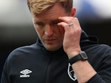 Bournemouth manager Eddie Howe looks dejected at the end of the match after being relegated from the Premier League, July 26, 2020