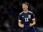 Scotland's Jack Hendry celebrates their victory against Israel on October 9, 2021