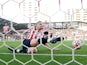 Brentford's Kristoffer Ajer with a goal line clearance from Liverpool's Mohamed Salah shot, September 25, 2021