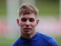 Emile Smith Rowe pictured during England training in November 2021