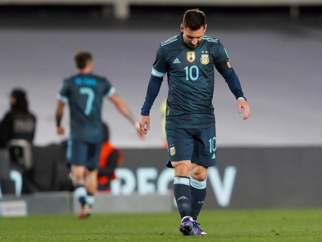 Lionel Messi, da Argentina, após a partida em 14 de outubro de 2021