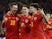 Wales' Aaron Ramsey celebrates scoring against Belarus on November 13, 2021