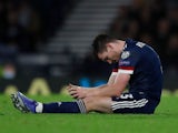 Andy Robertson goes down injured for Scotland in November 2021