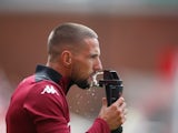 Aston Villa's Conor Hourihane during the warm up before the match, July 24, 2021