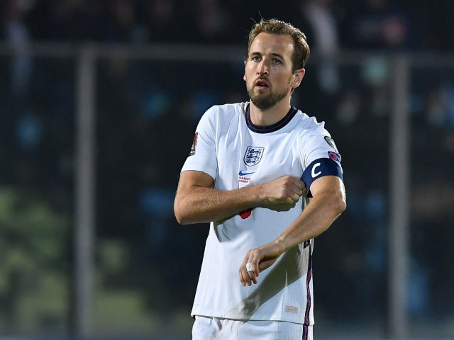 Harry Kane in action for England in November 2021
