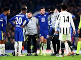 Chelsea defender Ben Chilwell goes off with a knee injury on November 23, 2021