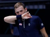Great Britain's Dan Evans pictured at the Davis Cup Finals in November 2021