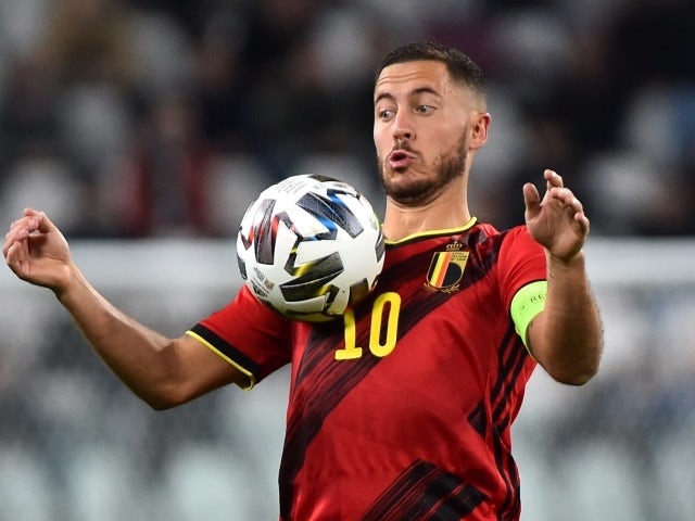  Belgium's Eden Hazard in action, October 7, 2021