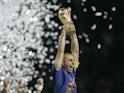Fabio Cannavaro celebrates with the 2006 World Cup trophy