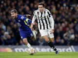 Juventus attacker Federico Chiesa in action against Chelsea on November 23, 2021