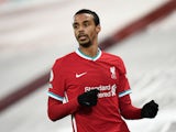 Joel Matip in action for Liverpool in January 2021