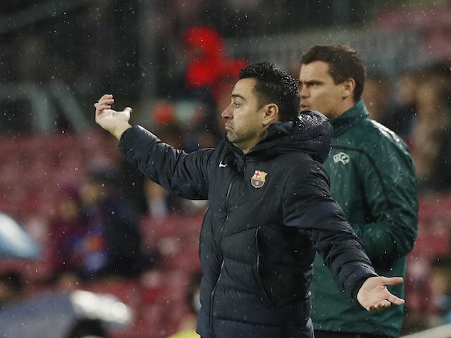 El técnico del Barcelona Xavi durante el partido del 23 de noviembre de 2021