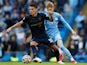  Burnley's Ashley Westwood in action with Manchester City's Cole Palmer, October, 16, 2021