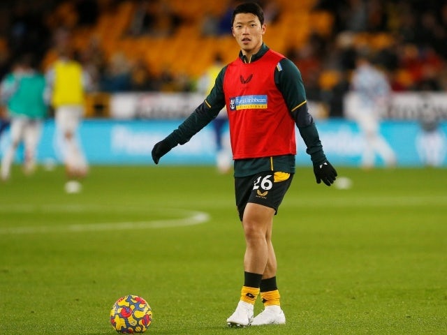 Wolverhampton Wanderers' Hwang Hee-Chan during the warm up before the match, December 1, 2021