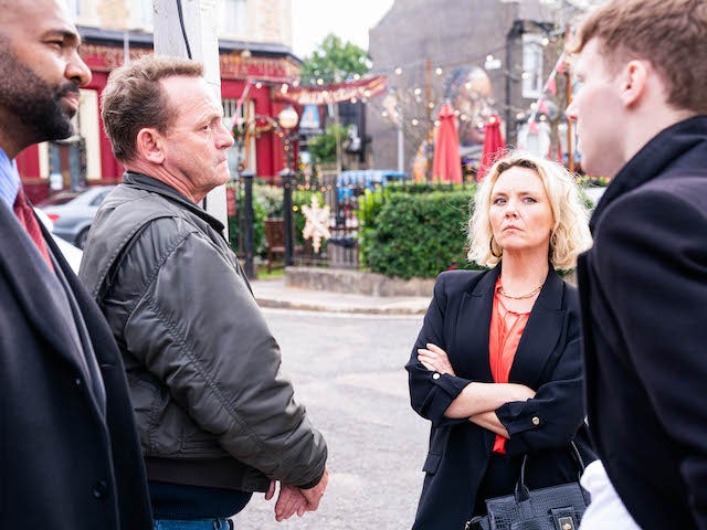 Billy and Janine on EastEnders on December 13, 2021