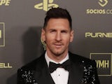 Paris Saint-Germain's Lionel Messi before the Ballon d'Or awards on November 29, 2021