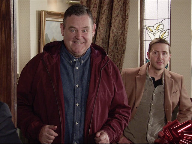 George and Todd on Coronation Street on Christmas Day, 2021