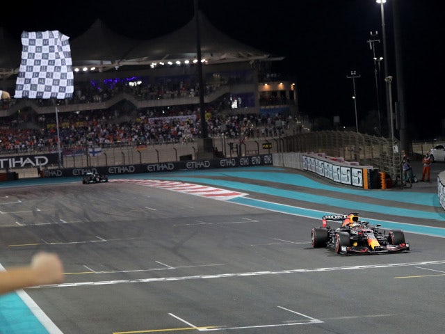 Max Verstappen wins the Abu Dhabi Grand Prix and becomes world champion on December 12, 2021.