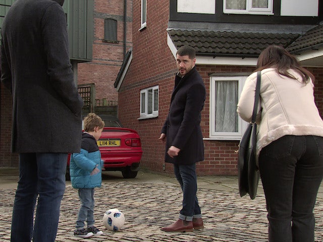 Adam on the first episode of Coronation Street on January 3, 2022