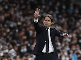 Inter Milan coach Simone Inzaghi on December 7, 2021