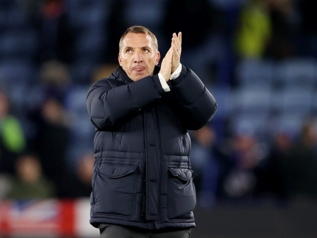  Leicester City manager Brendan Rodgers reacts, December 12, 2021