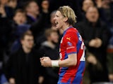 Crystal Palace's Conor Gallagher celebrates scoring their third goal, December 12, 2021