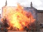 The Woolpack goes up in flames on Emmerdale on Christmas Day, 2021