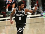 Kyrie Irving pictured for the Brooklyn Nets in June 2021