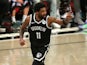 Kyrie Irving pictured for the Brooklyn Nets in June 2021