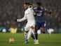 Leeds United's Tyler Roberts in action with Arsenal's Thomas Partey on December 18, 2021